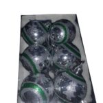 Bolas de Natal com Detalhes de Flocos de Neve – Kit com 6 Unidades