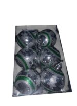 Bolas de Natal com Detalhes de Flocos de Neve – Kit com 6 Unidades