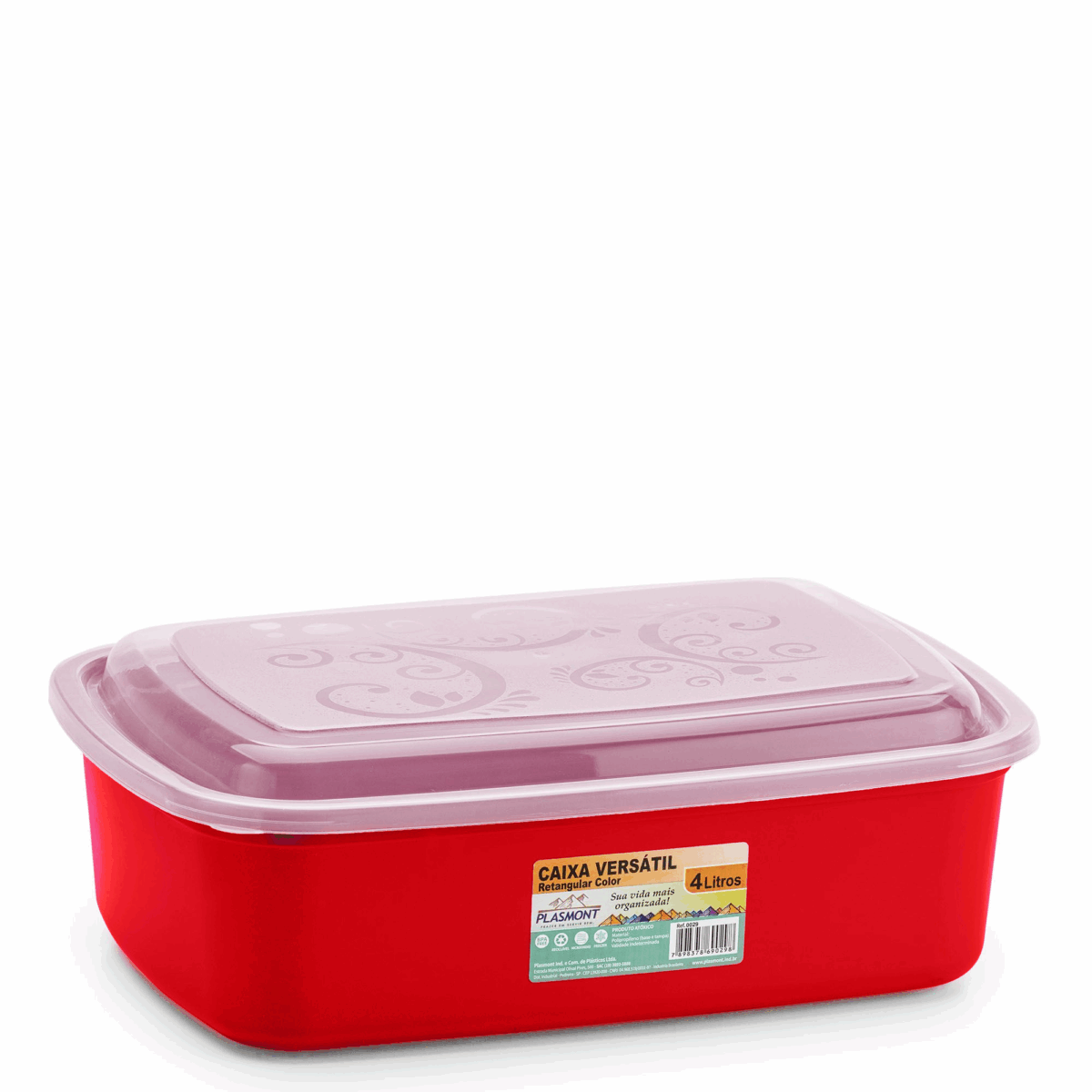 Caixa Versatil Retangular c/ Tampa 4 L - Imagem 4