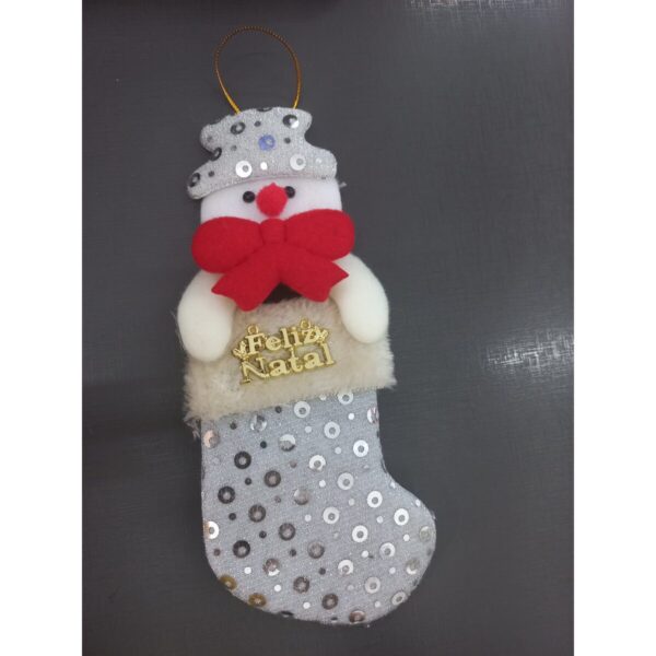 Enfeite Natalino Bota com Boneco de Natal ou Rena 21cm – Decoração de Natal Charmosa e Festiva