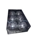 Kit com 6 Bolas de Natal Vermelhas com Glitter Dourado – 5cm  - Imagem 2