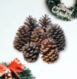 Kit 6 Unidades de Enfeites de Pinha com 4 cm – Decoração Natalina - Imagem 2