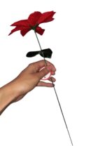 Flor Artificial Bico de Papagaio Vermelha 38cm – Decoração Natalina e Arranjos Florais - Imagem 2