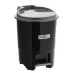 Lixeira Red. Pedal 6,5L Black Steel