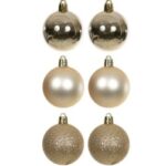 Kit tubo de Bolas de Natal lisas 7 cm - 6 Peças