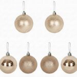 Kit de Bolas de Natal Texturizada 6 cm - 6 Peças