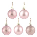 Bola de natal  Tb Cristal 7Cm 5Pcs Rose - Imagem 4