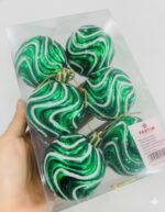 Kit 6 Bolas de Natal 6cm Verde– Enfeites Natalinos para Árvore de Natal