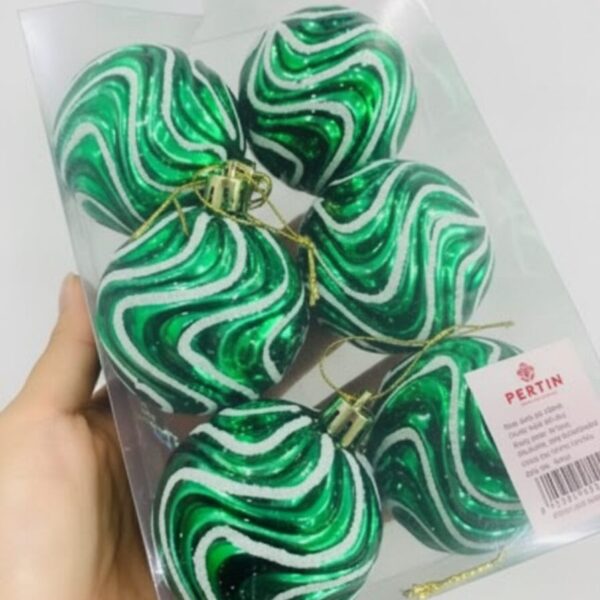 Kit 6 Bolas de Natal 6cm Verde– Enfeites Natalinos para Árvore de Natal