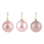 Bola de natal  Tb Cristal 7Cm 5Pcs Rose - Imagem 2