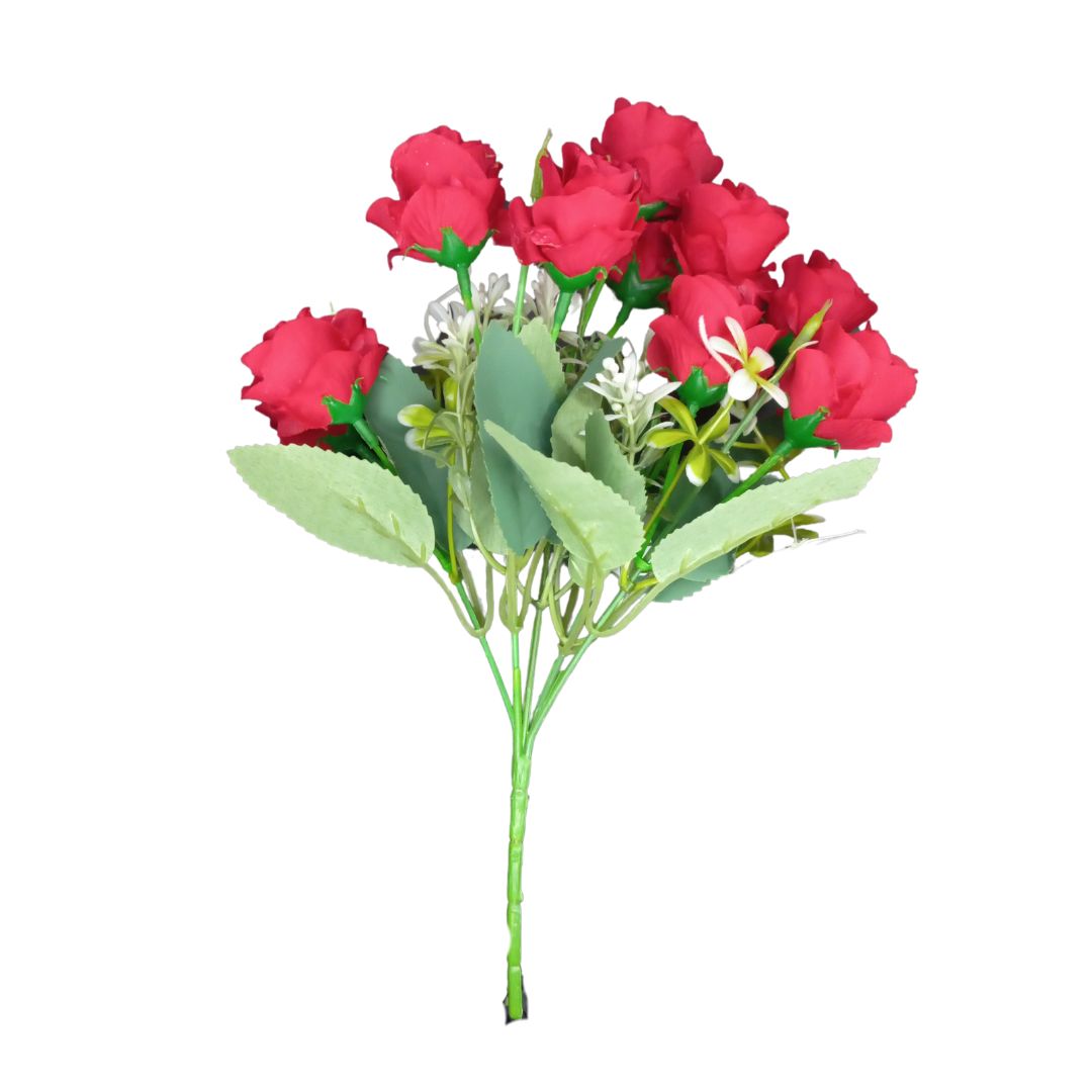 5477359adbe07f94decdf6c05e78d844.jpg BQ Rosa 30cm com 10 Rosas e Detalhes em Mini Flores - Imagem 1