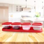 Porta Condimentos Quadrado 4 Potes De Plastico - Imagem 2