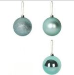 Kit de Bolas de Natal 6 cm - 3 Peças na cor Oceane