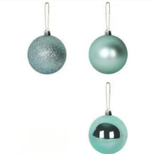 Kit de Bolas de Natal 6 cm - 3 Peças na cor Oceane