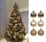 Kit tubo de Bolas de Natal lisas 7 cm - 6 Peças - Imagem 2