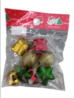 Kit Enfeites Natalinos Sortidos com 9 Unidades – Decoração para Árvore de Natal