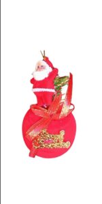 Enfeite Decorativo Papai Noel com Tambor 11 cm – Decoração Natalina 