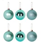 Kit de Bolas de Natal 4 cm - 6 Peças na cor Oceane