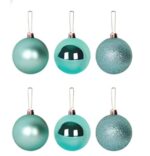 Kit de Bolas de Natal 4 cm - 6 Peças na cor Oceane