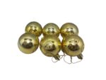 Kit com 6 Bolas de Natal Vermelhas com Glitter Dourado – 5cm  - Imagem 8