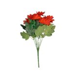 Buquê de Gerberas Artificiais Decorativas com Mini Flores e Folhas Volumosas - 28cm, 6 Galhos - Imagem 5