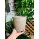 Vaso Rattan Redondo de Plástico Mini 1,8 Litros - Imagem 3