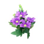 Buquê de Gerberas Artificiais Decorativas com Mini Flores e Folhas Volumosas - 28cm, 6 Galhos - Imagem 7