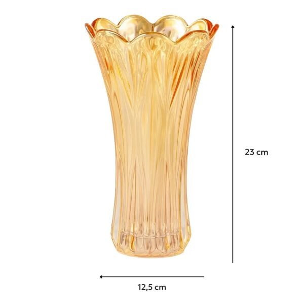 VASO VIDRO DOURADO 800ML 23X12CM