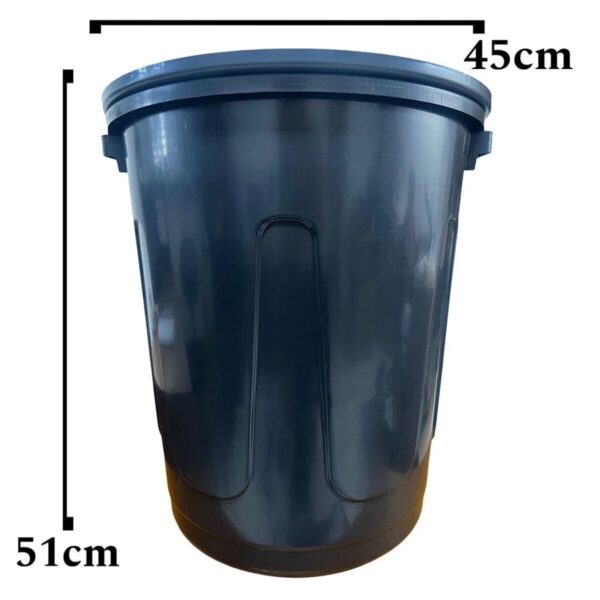 Cesto de Lixo com Tampa Prático - 60 Litros (Extra Grande)