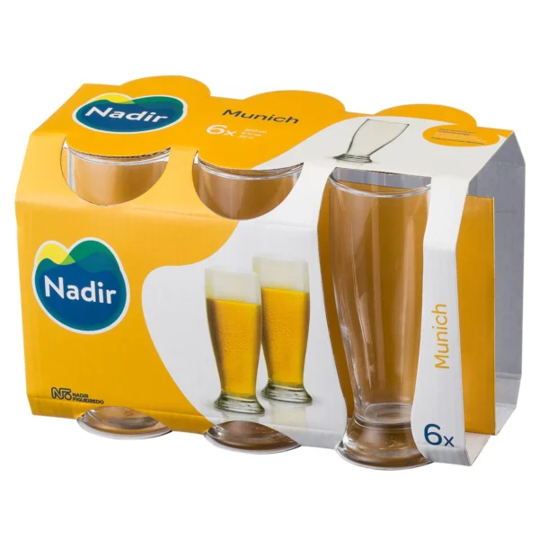 Jogo C/ 6 Copo Cerveja Munichinho 200 Ml - Nadir