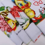 PANO DE PRATO OVERLOCK COM ESTAMPA 40X60 CM  PP21