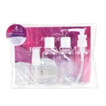 FRASCO VIAGEM 7PCS C/ESTOJO TRANSPARENTE - BRANCO