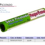 SACO PICOTADO SUPRÁTICO GELADEIRA/FREEZER/MULTIUSO 3KLS 25CMX35CM. PC-10UN