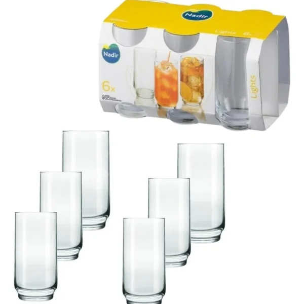 Jogo C/ 6 - Lights Copo De Agua 300 Ml Nadir